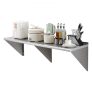 VEVOR 18″ x 60″ Stainless Steel Shelf, Wall Mounted Floating Shelving with Brackets, 450 lbs Load Capacity Commercial Shelves, Heavy Duty Storage Rack for Restaurant, Kitchen, Bar, Home, and Hotel