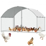 VEVOR Metal Chicken Coop Walk-in Chicken Run with Waterproof Cover 9.8×6.5×6.5ft