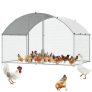 VEVOR Metal Chicken Coop Walk-in Chicken Run with Waterproof Cover 9.8×6.5×6.5ft