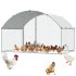 VEVOR Metal Chicken Coop Walk-in Chicken Run with Waterproof Cover 9.8x19x6.5ft