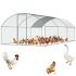VEVOR Metal Chicken Coop Walk-in Chicken Run with Waterproof Cover 9.8×6.5×6.5ft