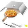 VEVOR Pizza Oven Kit, Stainless Steel Grill Pizza Oven, Pizza Maker Kit for Most 22″ Charcoal Grilll, Grill Pizza Oven Kit Including Pizza Chamber, 13″ Round Pizza Stone, 10 x 11.8 inch Pizza Peel