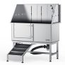 VEVOR 1.57M Pet Dog Bathing Station w/Ramp, Professional Stainless Steel Dog Grooming Tub w/ Soap Box, Faucet,Rich Accessory,Bathtub for Large,Medium,Small Pets, Washing Sink for Home(Left)
