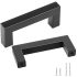 VEVOR 30 Pack Cabinet Pulls, 3.86in / 96mm Center to Center Slim Square Kitchen Cabinet Drawer, Stainless Steel Modern Kitchen Cupboard Door Handles for Kitchen Bathroom Bar Hardware Matte Black