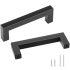 VEVOR 10 Pack Cabinet Pulls, 3in / 76mm Center to Center Slim Square Kitchen Cabinet Drawer, Stainless Steel Modern Kitchen Cupboard Door Handles for Kitchen Bathroom Bar Hardware Matte Black