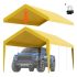 VEVOR Carport Replacement Canopy Cover 10 x 20 ft, Garage Top Tent Shelter Tarp Heavy-Duty Waterproof & UV Protected, Easy Installation with Ball Bungees,Grey (Only Top Cover, Frame Not Include)