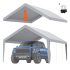 VEVOR Carport Replacement Canopy Cover Side Wall 13 x 20 ft, Garage Tent Shelter Tarp Heavy-Duty Waterproof & UV Protected, Easy Installation with Ball Bungees,Grey (Top and Frame Not Included)