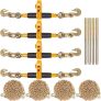 VEVOR Ratchet Chain Binder, 5/16″-3/8″ Heavy Duty Load Binders, with G80 Chains 7100 lbs Secure Load Limit, Labor-saving Anti-skid Handle, Tie Down Hauling Chain Binders for Flatbed Truck Trailer, 4 P