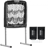 VEVOR 9 Hole Baseball Net, 28″x27″ Softball Baseball Training Equipment for Hitting Pitching Practice, Heavy Duty Height Adjustable Trainer Aid with Strike Zone & 4 Ground Stakes, for Youth Adults