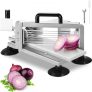 VEVOR Commercial Tomato Slicer, 3/16 inch Tomato Cutter Slicer, Stainless Steel Heavy Duty Tomato Slicer Machine, Manual Tomato Slicer with Non-slip Feet, for Cutting Tomatoes, Cucumbers, Bananas