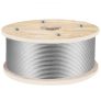 VEVOR 316 Stainless Steel Wire Rope 500ft Length, Steel Wire Cable 3/16 Inch, Steel Cable Railing Decking With 1×19 Strands Construction, 4700lbs Breaking Strength For Stair, Handrail, Clothesline