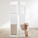 VEVOR Dog Door for Sliding Glass Door 75 7/8″-80 11/16″ Adjustable Height XL