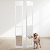 VEVOR Dog Door for Sliding Glass Door 75 7/8″-80 11/16″ Adjustable Height L