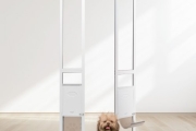 VEVOR Dog Door for Sliding Glass Door 75 7/8″-80 11/16″ Adjustable Height M