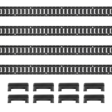 VEVOR E Track Tie Down Rail Kit, 2′ Steel Rails, 4 Pack, Secure Cargo & Heavy Loads Up to 2000 lbs, Heavy Duty Etrack Rails with Screws for Garages, Vans, Trailers, Motorcycle Tie Downs, ATV Mountings