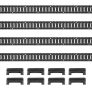VEVOR E Track Tie Down Rail Kit, 2′ Steel Rails, 4 Pack, Secure Cargo & Heavy Loads Up to 2000 lbs, Heavy Duty Etrack Rails with Screws for Garages, Vans, Trailers, Motorcycle Tie Downs, ATV Mountings