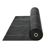 VEVOR Weed Barrier Landscape Fabric, 6.5*330FT Heavy Duty Garden Weed Fabric, Woven PP Weed Control Fabric, Driveway Fabric, Geotextile Fabric for Landscaping, Ground Cover, Weed Blocker Weed Mat, Bla