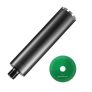VEVOR Core Drill Bit, 4.25″ Wet Diamond Core Drill Bits, 14″ Drilling Depth Concrete Core Drill Bit with Saw Blade, 1-1/4″-7 Inner Thread, Laser Welding, Diamond Wet Coring Bit for Concrete Brick