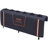 VEVOR Tailgate Bike Pad, 62″ Truck Tailgate Pad Carry 6 Mountain Bikes, Upgraded Grooves Tailgate Protection Pad with Reflective Strips and Tool Pockets, with Camera Opening for Most Pickup Trucks