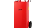 VEVOR 30 Gallon Fuel Caddy, 23.5 L/min, 180W Portable Gas Storage Tank Container with Electric Pump Wheels, Fuel Transfer Storage Tank for Diesel Lubricating Oil Machine Oil Car Mowers Boat Motorcycle