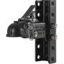 VEVOR Adjustable Trailer Coupler and 5-Position Channel Bracket Kit, 2-5/16″ Hitch Ball, 15000 lbs Capacity, Heavy Duty Cast Channel-Mount Coupler, for Towing Camper, Pickup Truck, SUV, Black Coating