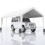 VEVOR Carport, 10×20 ft Heavy Duty Car Canopy Garage Boat Shelter Party Tent with 8 Reinforced Poles and 4 Weight Bags, UV Resistant Waterproof Tarp for SUV, F150, Car, Truck, Boat