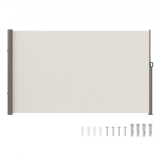 VEVOR Retractable Side Awning, 71”x 118” Outdoor Privacy Screen, 180g Polyester Water-proof Retractable Patio Screen, UV 30+ Room Divider Wind Screen for Patio, Backyard, Balcony, Beige