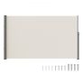 VEVOR Retractable Side Awning, 71”x 118” Outdoor Privacy Screen, 180g Polyester Water-proof Retractable Patio Screen, UV 30+ Room Divider Wind Screen for Patio, Backyard, Balcony, Beige