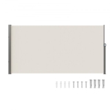 VEVOR Retractable Side Awning, 71”x 138” Outdoor Privacy Screen, 180g Polyester Water-proof Retractable Patio Screen, UV 30+ Room Divider Wind Screen for Patio, Backyard, Balcony, Beige