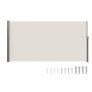 VEVOR Retractable Side Awning, 71”x 138” Outdoor Privacy Screen, 180g Polyester Water-proof Retractable Patio Screen, UV 30+ Room Divider Wind Screen for Patio, Backyard, Balcony, Beige