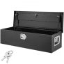 VEVOR Heavy Duty Aluminum Truck Bed Tool Box, Diamond Plate Tool Box with Side Handle and Lock Keys, Storage Tool Box Chest Box Organizer for Pickup, Truck Bed, RV, Trailer, 39″x13″x10″, Black