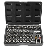 VEVOR Bolt Extractor Set, 29-Piece Bolt and Nut Remover Set, 6mm to 10mm, 13/32″ to 3/4″, CR-MO Steel Extraction Socket Set with Storage Case, for Removing Damaged Rusted Bolts, Nuts and Screws