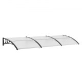 VEVOR Window Door Awning Canopy, 38″ x 117″ Door Canopy Exterior, UF50+ PC Sunshade Sheet Awnings, Outdoor Patio Awning Sun Shade, Transparent, Waterproof, for Sun Shutter, UV, Rain, Snow Protection