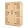 VEVOR Outdoor Wooden Storage Shed Waterproof Garden Tool Shed 58×78 inch