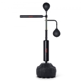 VEVOR Boxing Speed Trainer, Punching Bag with Stand, Reflex Boxing Bag for Teens & Adults, Height Adjustable Free Standing Strike Bag Set with Gloves, Workout Speed Bag for Home Gym Training, Black