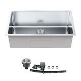 VEVOR Kitchen Sink, 304 Stainless Steel Drop-In Sinks, Undermount Single Bowl Basin with Accessories(Pack of 3), Household Dishwasher Sinks for Workstation, RV, Prep Kitchen, and Bar Sink, 30 inch