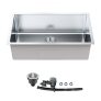 VEVOR Kitchen Sink, 304 Stainless Steel Drop-In Sinks, Undermount Single Bowl Basin with Accessories(Pack of 3), Household Dishwasher Sinks for Workstation, RV, Prep Kitchen, and Bar Sink, 30 inch