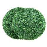 VEVOR Artificial Topiaries Boxwood Trees, 20” Tall (2 Pieces), Ball-Shape Faux Topiaries Plant, All-year Green Feaux Plant Decorative Balls for Backyard, Balcony,Garden, Wedding and Home Décor