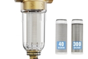 VEVOR Spin Down Filter, 40 Micron + 30 Micron Fine Filtration, Whole House Sediment Filter for Well Water, 3/4″ G-F + 1″ G-M, 4 T/H High Flow Rate, for Whole House Water Filtration Systems