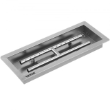 VEVOR Fill-in Fire Pit Pan Burner Natural Gas Fire Pit Burner 20×8 Inch Fire Pit Pan 13.2 LBS Stainless Steel Fill in Pan Linear Fire Pit Pan Metal Square Burner Heater