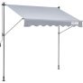 VEVOR Manual Retractable Awning, 78″ Outdoor Retractable Patio Awning Sunshade Shelter, Adjustable Patio Door Window Awning Canopy with 39″ Sun Shade Curtain for Backyard, Garden, Balcony