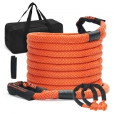 VEVOR 7/8″ x 30′ Kinetic Recovery Tow Rope 30580lbs, Heavy-Duty Off Road Snatch Strap with 2 Soft Shackles (41750lbs) Extreme Duty 30% Elasticity Energy Snatch Strap Jeep Car Truck ATV UTV SUV Tractor