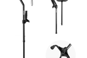 VEVOR Quad Walking Cane 10-Level Height Adjustable Walking Stick 4-Pronged Base