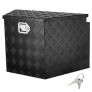 VEVOR Trailer Tongue Box, Aluminum Alloy Diamond Plate Tongue Box Tool Chest, Heavy Duty Trailer Box Storage with Lock and Keys, Utility Trailer Tongue Box for Pickup Truck, RV, Trailer, 29″x16.2″x18