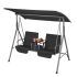 VEVOR 3 Bow Bimini Top Boat Cover, 900D Polyester Canopy with 1″ Aluminum Alloy Frame, Waterproof and Sun Shade, Includes Storage Boot, 2 Support Poles, 4 Straps, 6’L x 46″H x 54″-60″W, Light Grey