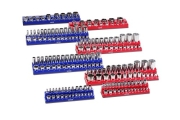 VEVOR Magnetic Socket Organizer Set 8PCS Socket Trays Blue & Red for Metric SAE