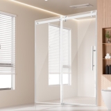 VEVOR Frameless Shower Door 58-59″ x 75″ SGCC Tempered Glass 5/16″ Chrome
