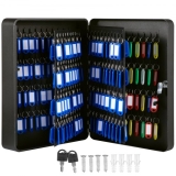 VEVOR Key Cabinet, 240 Large Capacity Key Box, Key Lock Cabinet Steel, Q235 Steel Key Storage, Wall Mounted Key Storage Cabinet, Black Key Box Organizer for Office, Hotel, Bank
