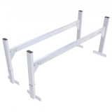 VEVOR Van Roof Ladder Rack, 2 Bars Aluminum Alloy Roof Ladder Racks, 181 kg Capacity Rain-Gutter Van Roof Rack, Adjustable Length 1300-2060 mm, Van Ladder Rack for Van, Cargo, Trailer