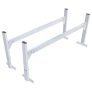 VEVOR Van Roof Ladder Rack, 2 Bars Aluminum Alloy Roof Ladder Racks, 181 kg Capacity Rain-Gutter Van Roof Rack, Adjustable Length 1300-2060 mm, Van Ladder Rack for Van, Cargo, Trailer